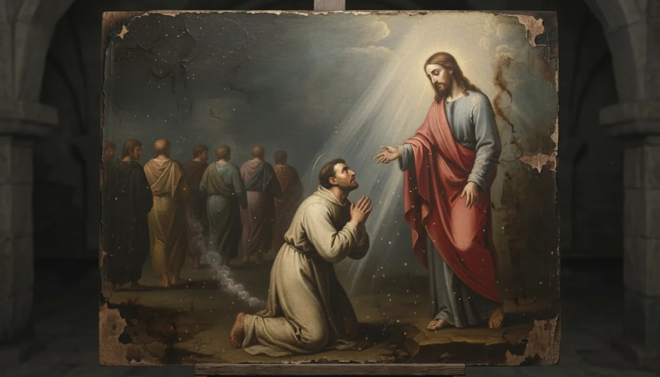 O único leproso curado que volta a ajoelhar-se aos pés de Cristo em ação de graças