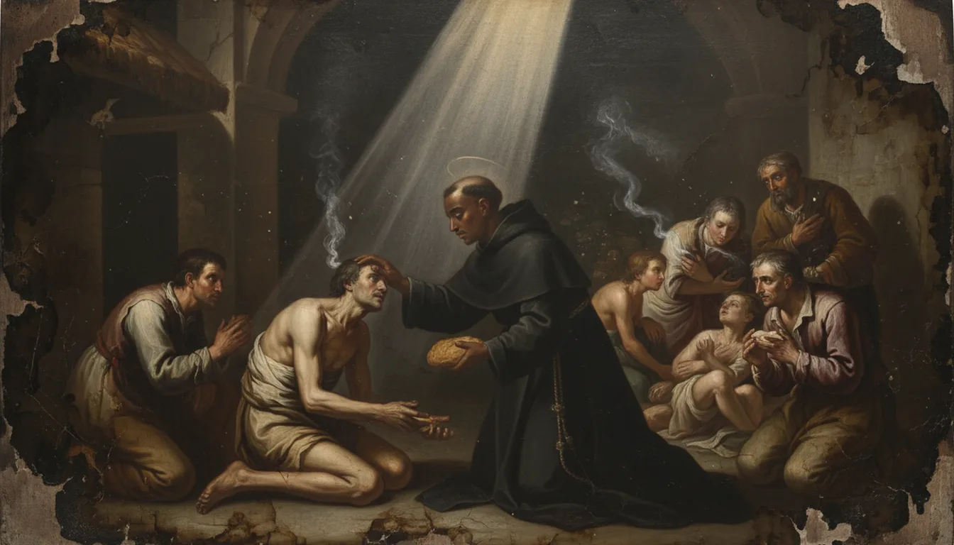 San Martín de Porres cura y socorre a los enfermos y pobres de Lima